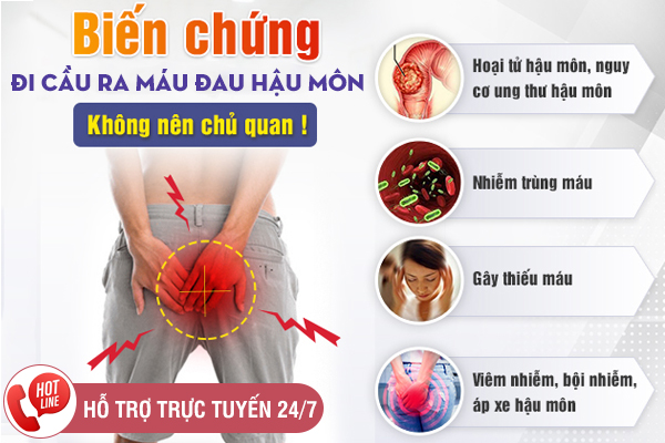 Đi cầu ra máu đau hậu môn - Triệu chứng chớ nên xem thường